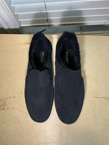 Sperry Moc Sider Uomo Taglia 11 Medium Nero Tomaia in Pelle Scamosciata - Foto 1 di 10