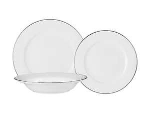 Maxwell & Williams White Platinum Rim Dinner Set 12 Piece RRP $169.95 - Picture 1 of 6