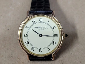 RAYMOND WEIL SAPPHIRE CRYSTAL 18K GOLD ELECTROPLATED 7005 SWISS - Picture 1 of 7