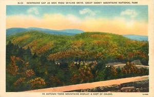 Neufund Gap Skyline Drive Smoky Mountains Nationalpark Postkarte - Bild 1 von 2