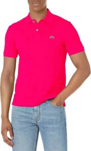 Lacoste Men's Slim Fit Petit Piqué Cotton Polo, Pink, XXL - Picture 1 of 2