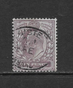 GRAN BRITAIN SCOTT 135 USADO FINO - 1902 6p PÁLIDO NÚMERO VIO (O) - EDWARD VII - Imagen 1 de 2