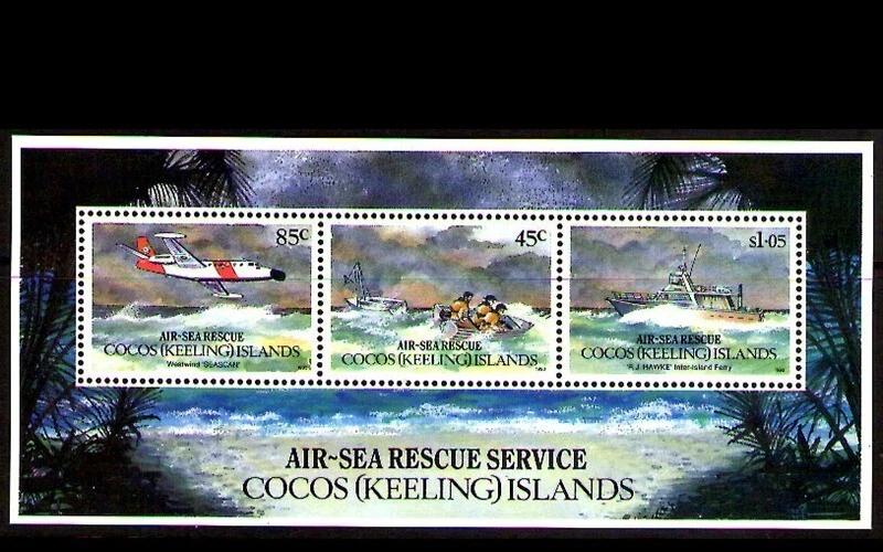 Mini hoja sello de rescate marítimo aéreo aviación isla cocos 1993 como nuevo Foto 1 de 1