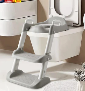 Toilet Potty Training Seat with Step Stool Ladder, Comfortable Safe Potty Seat w - Picture 1 of 9