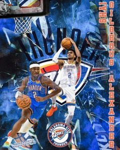 Oklahoma City Thunder Lithograph print of Shai Gilgeous-Alexander  2025 11 x 14 - Picture 1 of 1