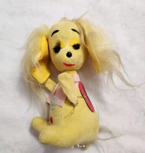 VINTAGE PLUSH LOT OF TWO DREAM PETS PINK ELEPHANT & TREASURE PETS YELLOW DOG - Picture 1 of 5