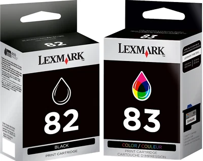 New Genuine Lexmark 82 83 2PK Ink Cartridges X Series X5150 X6150 Z Series Z55 - Image 1 of 3
