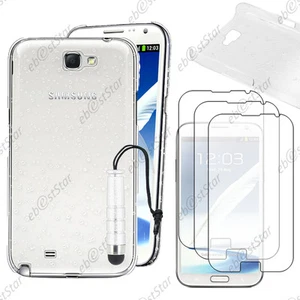 Housse Coque Gouttes Blanc pour Samsung Galaxy Note 2 + Mini Stylet + 3 Films - Photo 1 sur 1