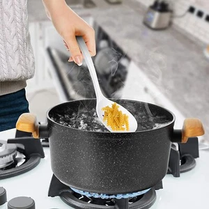 Melamine Slotted Spoon White Hard Plastic Heavy Duty Mixing Spoon High Heat Resi - Picture 1 of 3