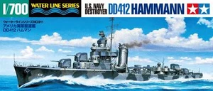 Tamiya 31911 1/700 Scale Model Kit WWII U.S Navy USS Destroyer DD412 Hammann - Picture 1 of 2