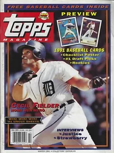 Winter 1991 Topps Magazin - Cecil Fielder Detroit Tigers Slugger - Bild 1 von 3