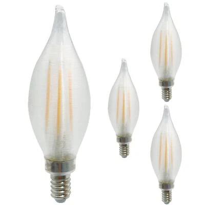 Diodesy 4PK LED Spunlite Light Bullb Satin E12 All Dimmer 2700K C11 4W 40W - Image 1 of 4
