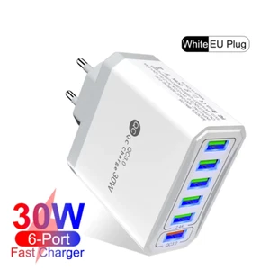 USB Ladegerät 6 Ports Schnellladestation – Multi-Port Charger für Smartphone - Bild 1 von 8