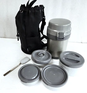 Zojirushi Mr. Bento Stainless Steel SLJAE14SA Lunch/ Food Jar Containers - Picture 1 of 10