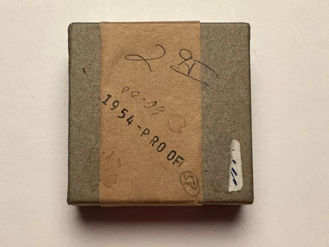 1954 United States Mint Proof Set in Original Box and Packaging Cover