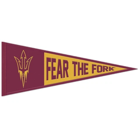 Arizona State Sun Devils Wool Pennant - 13"x32" FEAR THE FORK Cover