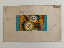 Maquette Gouache / papier Projet de tapis pour Décorateur Art Déco 1930 (191)