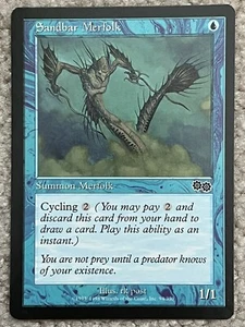 MTG Sandbar Merfolk URZA'S SAGA NM BLUE Magic the Gathering - Picture 1 of 1