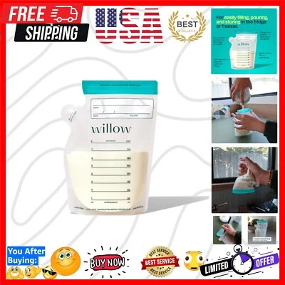 Convenient 8oz Breast Milk Bags - 100ct with Leak-Proof Seal for Freezer Foto 1 de 4