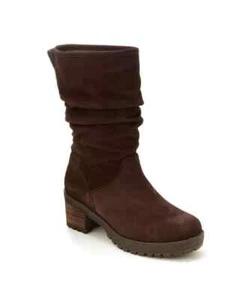 Jambu Amy Women's Size 7 Dark Brown Suede Waterproof Mid-Calf Boots ZPO2376 - Picture 1 of 10