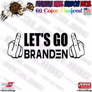 Let's Go Brandon Middle Finger Car Truck Window Wall Laptop Vinyl Decal Sticker. - Foto 1 di 4