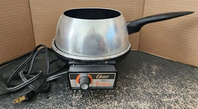 Olla de fondue eléctrica Oster de colección probada en funcionamiento sin tapa ni tenedores Foto 1 de 4