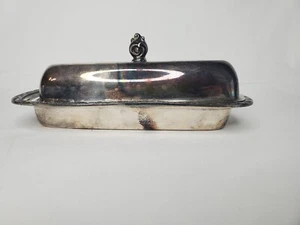 Queen Bess Tudor Plate Oneida Community Butter Dish & Cover   - No Insert - Picture 1 of 7