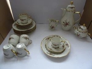 Rosenthal Sanssouci Kaffeeservice 6 Personen Elfenbein mit Goldrand 21 Teile - Bild 1 von 12