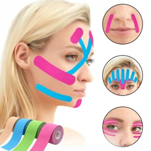 Herramienta para el cuidado de la piel facial 2,5 cm*5 M para levantar el cuello ojos vendaje elástico facial línea en V - Imagen 1 de 25