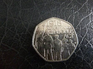 Moneda de 50p BU de la Ley de Representación del Pueblo de 1918 - Imagen 1 de 2
