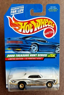 Hot Wheels 67 PONTIAC GTO White 2000 TREASURE HUNT 10/12 1:64 26377 CDDRR LTD ED - Image 1 of 4