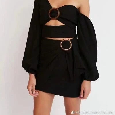 Finders Keepers Lulu Mini Skirt Black NWT Women SIZE XS - Image 1 of 3