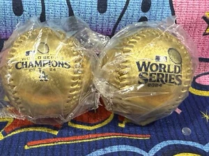 2024 Los Angeles Dodgers World Series Champions Stadium Exclusive Gold Baseball - Picture 1 of 6