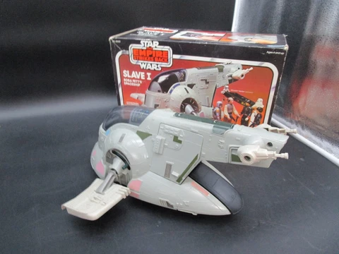 Vintage Kenner 1980 Star Wars TESB *BOBA FETT'S STARSHIP SLAVE I* Vehicle W/ BOX Cover