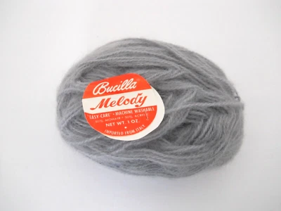 Bucilla Melody Yarn 50% Mohair 50% Acrylic Gray  1 oz. - Image 1 of 4