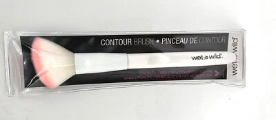 Wet n Wild Contour Brush-Pink/White Bristles-Cruelty-Free/Gluten-Free/Vegan. NEW - Image 1 of 2