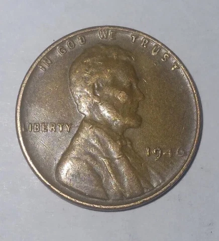 1946 Lincoln Wheat Penny No Mint Mark-Error Cover