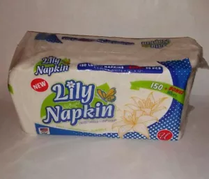 U (NEW) LILY LUNCH NAPKINS *180 PIECES *1-PLY.....SOFT/ABSORBANT/DURABLE - Bild 1 von 2