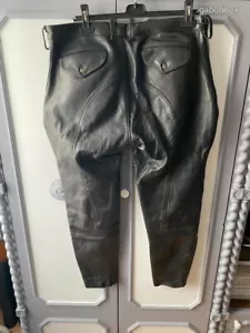 Leather Police Gay Motorcycle Breeches - Picture 1 of 4