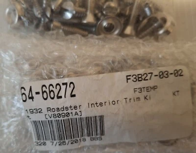 1932 Ford Roadster Interior Trim Screw kit, 64-66272 - Image 1 of 3