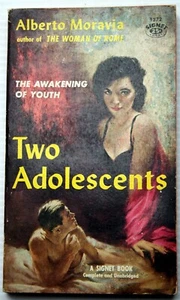 Alberto Moravia 1957 vntg mmpb TWO ADOLESCENTS Signet 1372 3P teen coming of age - Picture 1 of 5