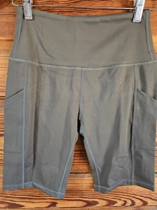 New - Women's Power & Beauty Athletic Yoga Sport Shorts - Gray - S - FREE SHIP - Picture 1 of 9