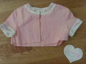 NWT Hartstrings Girls Dress Jacket Pink Flowers Beads Size 3 3T MSRP $30 60% OFF - Picture 1 of 3