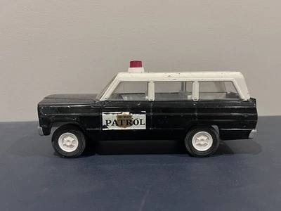 Винтажный Tonka Hi-Way Patrol JEEP Wagoneer 1960-е Прессованная Сталь С Светом - Изображение 1 из 4