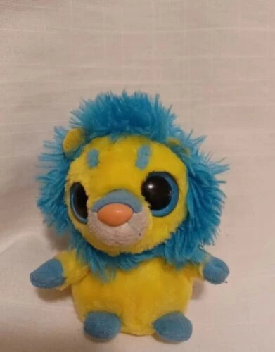 Yoo Hoo & Friends Plush Lion With Sound Aurora Yellow & Aqua, 7 Inches Tall - Image 1 of 1