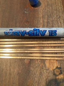 8 Harris Stay Silv 15 15% Silver Brazing Alloy Rods - Picture 1 of 3