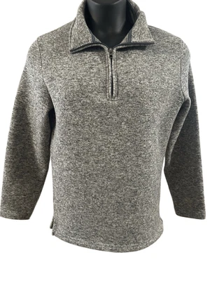 Suéter Pullover Beverly Hills Polo Club Hombre Pequeño Gris Forrado de Vellón 1/4 Cremallera Foto 1 de 4