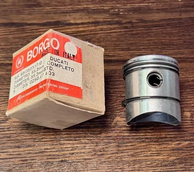 Ducati 125cc Bronco Piston Kit - 55.2mm Standard - NOS Borgo - Image 1 of 2