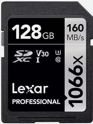 Lexar Professional 1066x 128GB sd Flash Card 160mb/S Read - Image 1 of 2