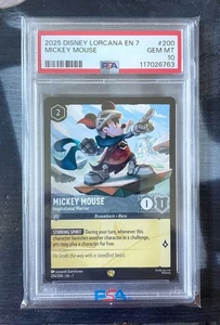 2025 Disney LORCANA EN 7 - MICKEY MOUSE (Legendary) #200 - PSA GEM MT 10 - Picture 1 of 2